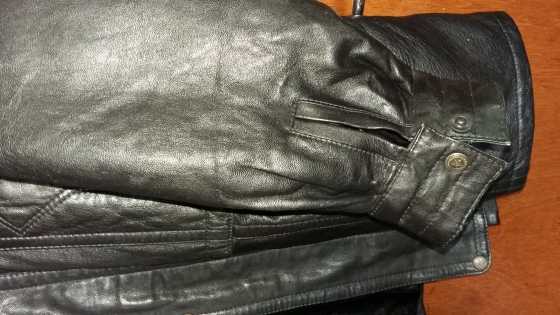 Male leather jacket XL