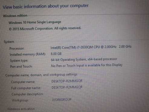 Mecer I7 laptop