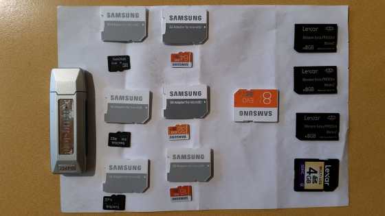 Memory cards- GENUINE Sandisk,Samsung amp Lexmark