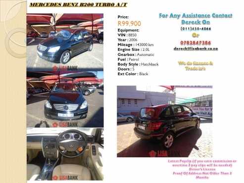 MERCEDES BENZ B200 TURBO AT