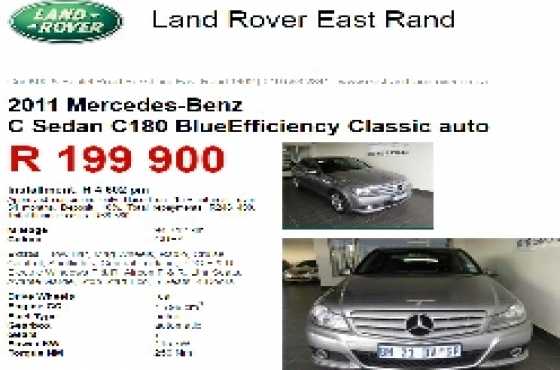 Mercedes Benz C180 Blue Efficiency Classic Auto