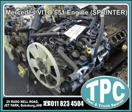 Mercedes VITO 651 ENGINE (Fits Sprinter) Used - In Excellent Condition - Replacement Spare Parts