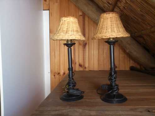 Metal bedside lamps