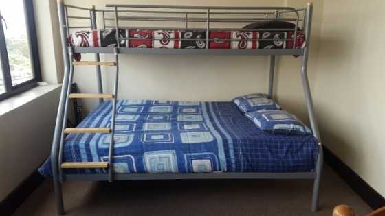 Metal double bunk beds