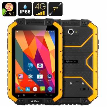 MFOX APad Rugged Tablet  IP68, 7 Inch 1280800 Screen, Android 5.1, Dual SIM, Bluetooth 4.0