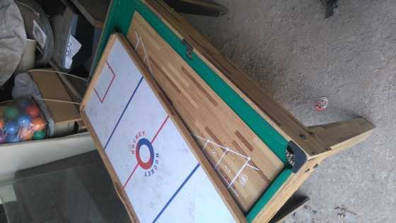 Mini pool table and tata box