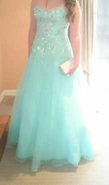 Mint green matric farewell dress