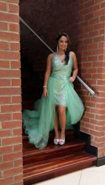 MINT green matricnight gown