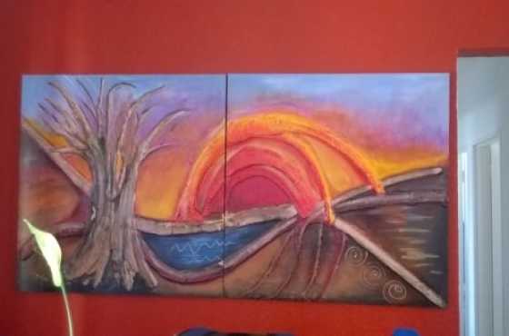 Miq Miles and Lourain Fieldgate Paintings (x4) Make an offer all will be considered