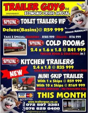 Mobile Toilet Trailers  R59 999