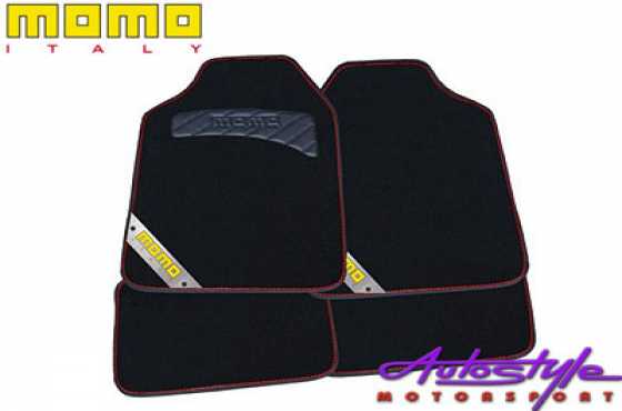 Momo Black amp Red Car Mat