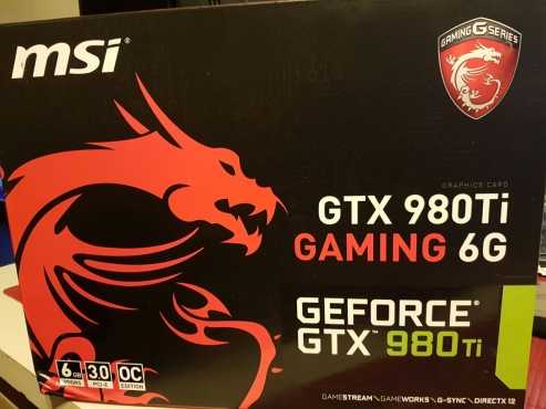 Msi GTX 980ti OC 6gb Gddr5 Graphics Card For Sale