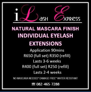 NATURAL MASCARA FINISH INDIVIDUAL EYELASH EXTENSIONS