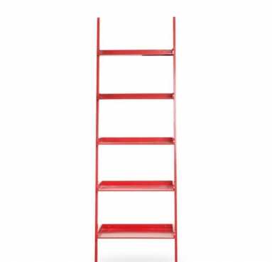 Never been used modern and versatile ladder bookshelves in white or red. Retail for R1799.