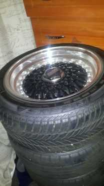 New BBS Blackface 15quot Rims and Tyres for sale