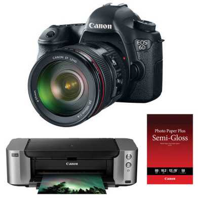 NEW CANON EOS 6D DSLR CAMERA WITH LENS AND PIXMA