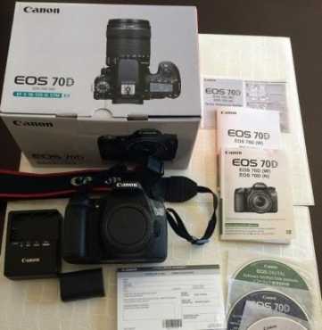 New Canon EOS 70D DSLR Camera with 18-135mm f3.5-5.6 STM Lens