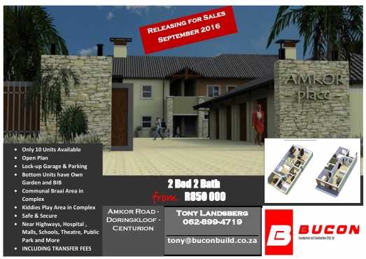 New Development In Doringkloof Centurion  10 Units Only