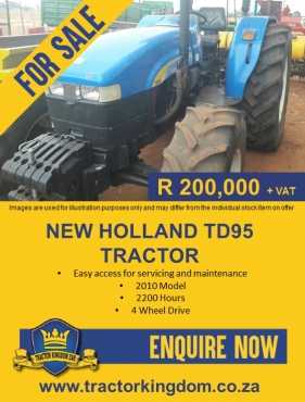 New Holland TD95, 4X4 Tractor.