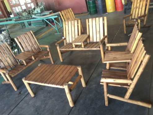 New log furniture sets