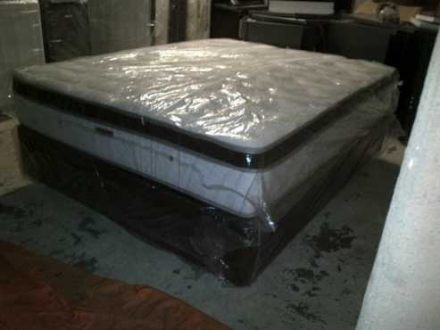 New Restonic Double size Eurotop base and mattress set