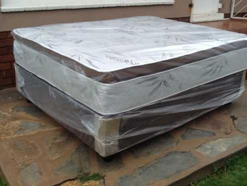 New Restonic Queen Size Pillowtop Base and Mattress Set