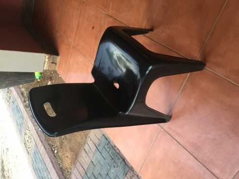 New strong black plastic chairs