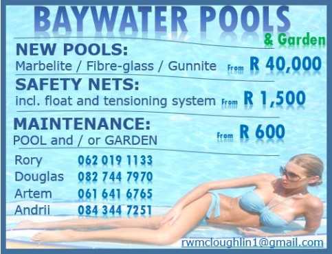 NEW SWIMMING POOLS - MARBELITE, FIBREGLASS, RE-MARBELITE  FOR SUMMER