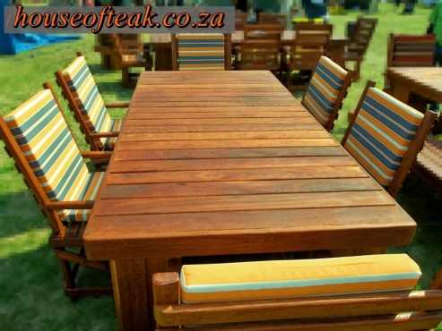 NEW Teak Patio Furniture Set 6, 8 amp 10 Seaters