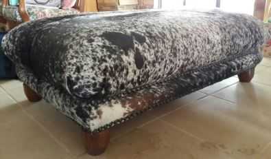 nguni skin ottoman