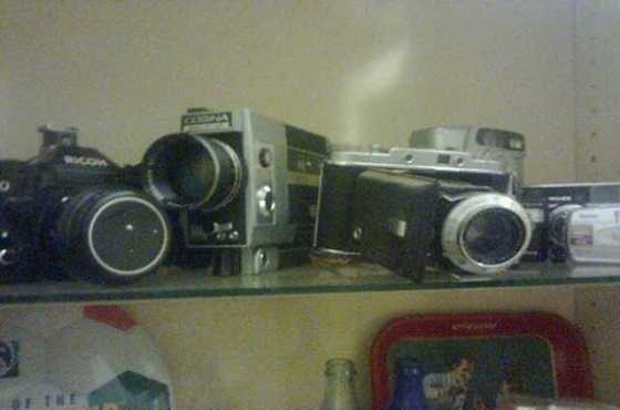 Nice collection of cameras including cine camera