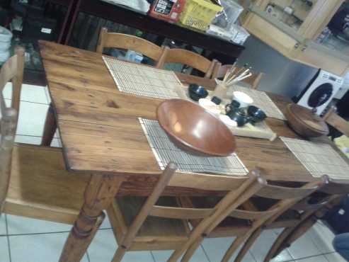 Nice old antique dinning table plus chairs