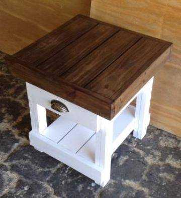 Night stand Farmhouse series 515 with drawer - Two tone