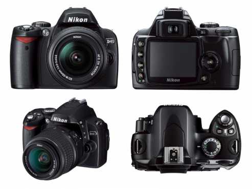 Nikon D40 with lens