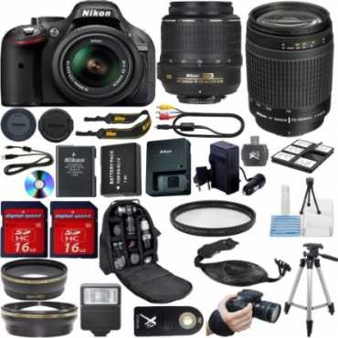 Nikon D5200 DSLR Camera  3 Lens Bundle Kit