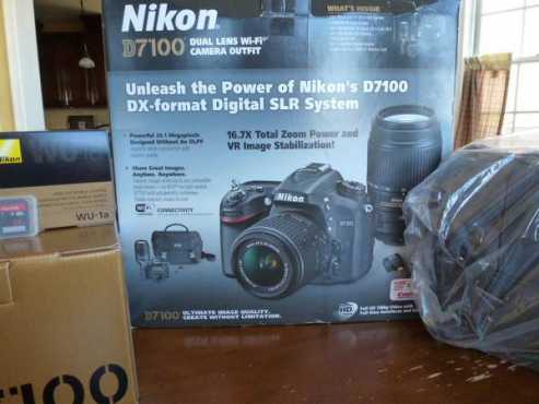 Nikon d7100 camera with 18-55mm 55-300mm lens kit