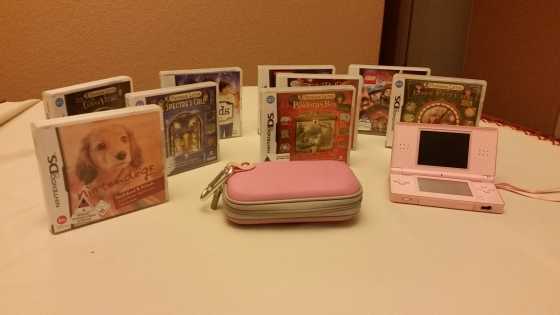 NINTENDO DS LITE PINK INCLUDING GAMES