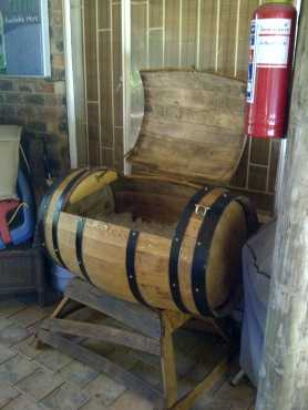 Oak Barrel Ice Chest Cooler For Sale