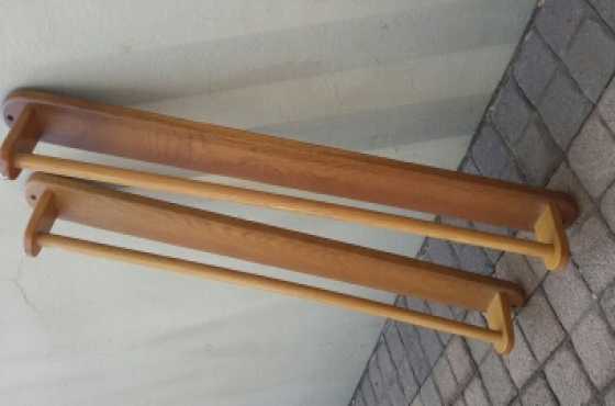 Oak towel railings