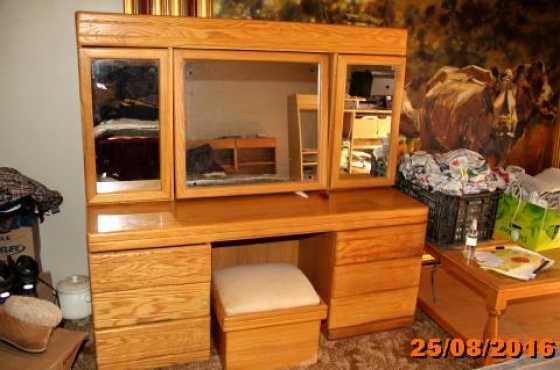 Oak wood bedroom suite for sale