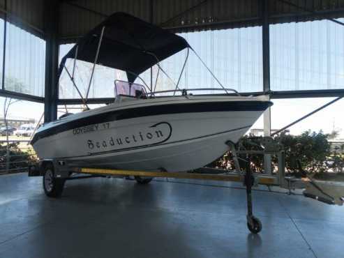 Odyssey 17cc Boat with Trailer (Outboard 20HRS on Engine)