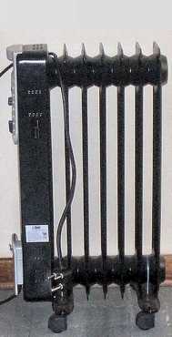 Oil heater, 6 fin, Bauer.