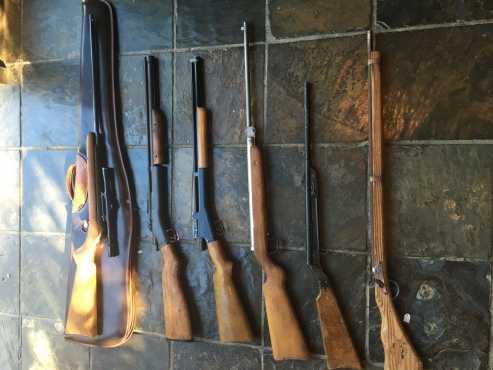 Old Bsa CROSMAN gecado Apache  air rifles for sale buy as a group