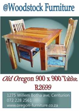 Old Oregon tables, chairs, benches