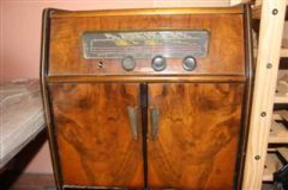 Old radiogram with turntable