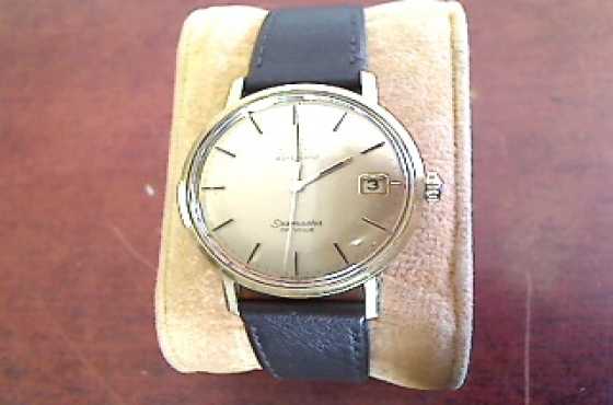 Omega Seamaster De Ville 18ct Gold Automatic Gents Watch with Leather Strap