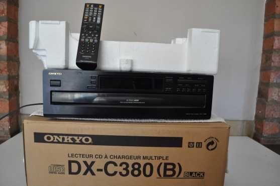 Onkyo CD-X380 6 Disc carousel. Boxed with compatible Onkyo Universal Remote.