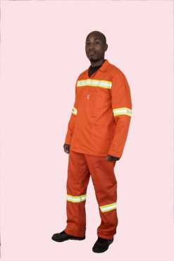 Orange Conti Suit two piece with reflective tapes Stock available immediately.