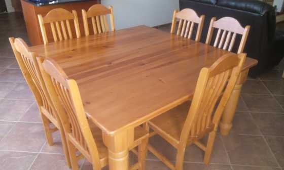 Oregon pine dining room table