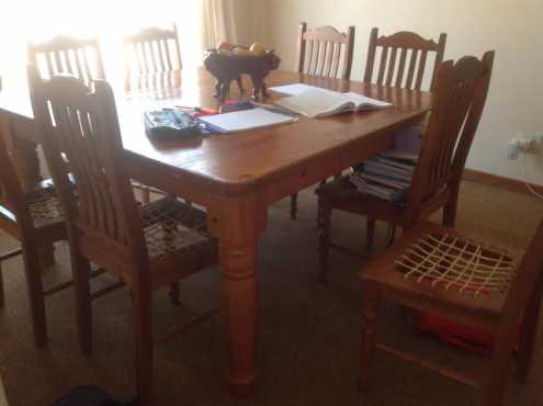 OREGON PINE TABLE amp CHAIRS